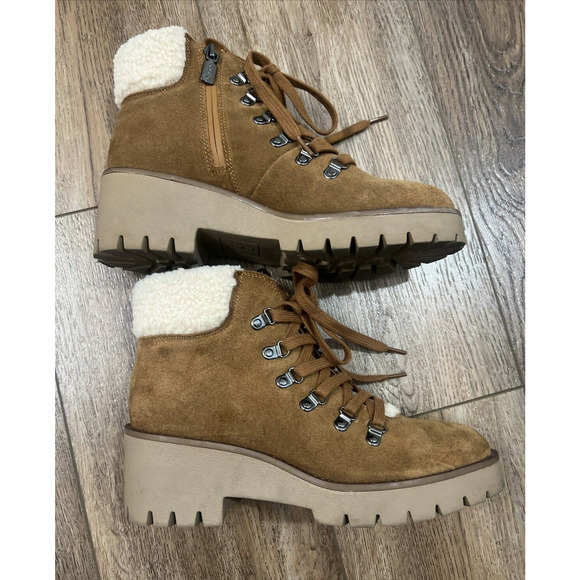 Blondo Boot Womens 7 Devin Waterproof Leather Vamp Hiking Combat Lug Sole - Picture 6 of 14